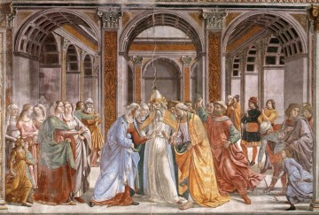 matrimonio de María Renacimiento Florencia Domenico Ghirlandaio Pinturas al óleo